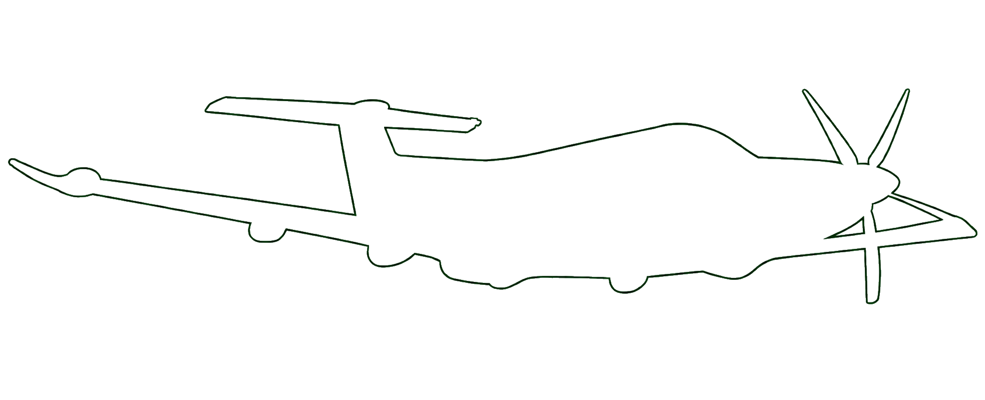 Pilatus PC-12 aircraft outline